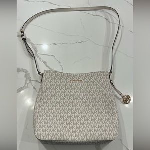 MK Adjustable Crossbody Coated Twill with Gold-tone Hardware